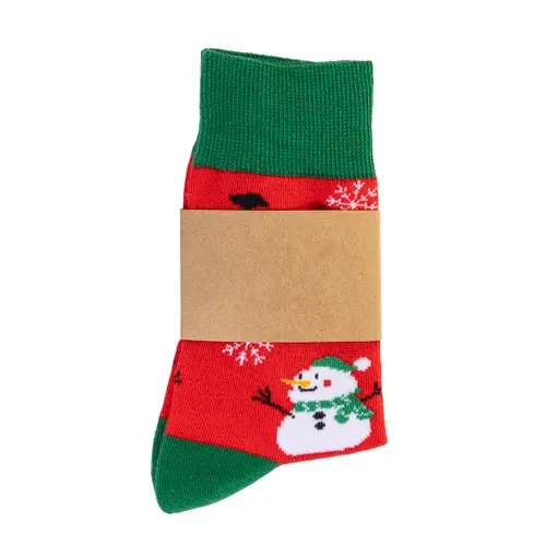 Chaussettes de Noël, bonhomme de neige - Julsokka