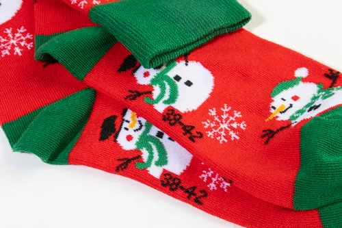Chaussettes de Noël, bonhomme de neige - Julsokka