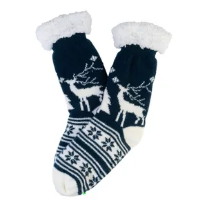 Chaussettes-pantoufles de Noël - Norsokkar | Bleu