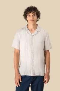 Chemise personnalisée à col bowling en lin homme - Spasso