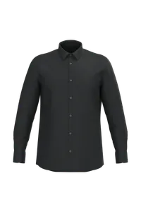 Chemise popeline polycoton sans poche entretien facile homme - Kariban | Black