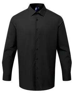 Chemise popeline RECYCLIGHT à manches longues pour homme - Premier | Black