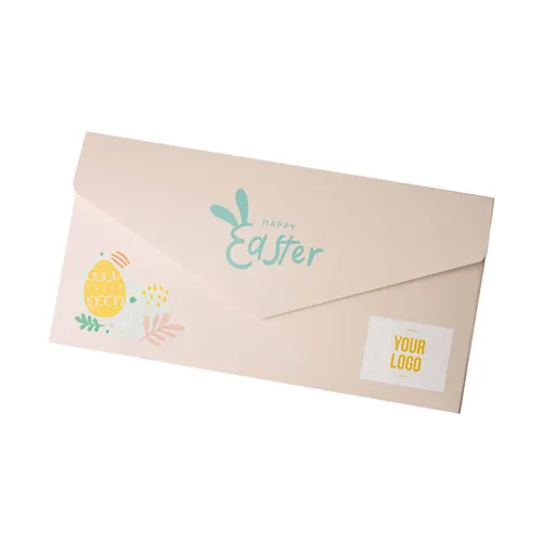 Choco text 3 lignes dans une enveloppe separate pâques
