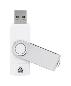 Clé USB OTG personnalisée RABS - TwistDrive Plus | Blanc