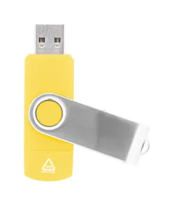 Clé USB OTG personnalisée RABS - TwistDrive Plus | Jaune