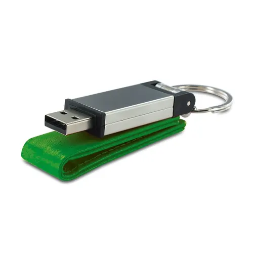 Cle usb personnalisée simili cuir/metal 4go