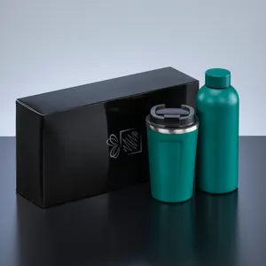 Coffret pour boissons: mug à café nordic et bouteille thermique nordic | Vert