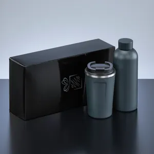 Coffret pour boissons: mug à café nordic et bouteille thermique nordic | Gris