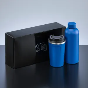 Coffret pour boissons: mug à café nordic et bouteille thermique nordic | Bleu clair