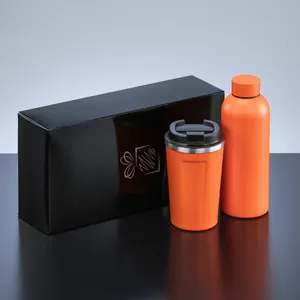 Coffret pour boissons: mug à café nordic et bouteille thermique nordic | Orange