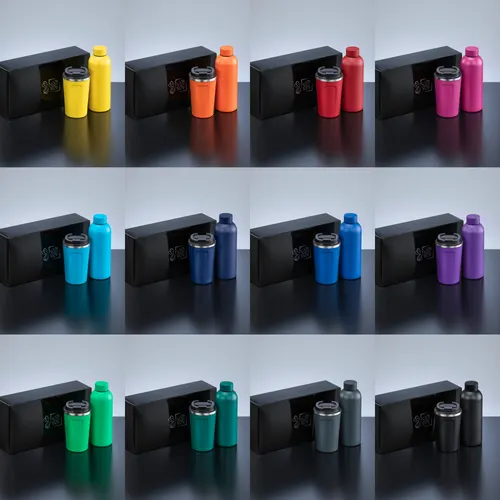 Coffret pour boissons: mug à café nordic et bouteille thermique nordic