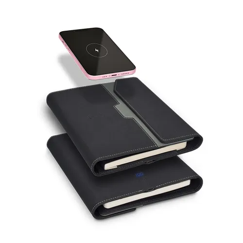 Conferencier a5 personnalisé avec chargeur a induction et batterie 5000 mah