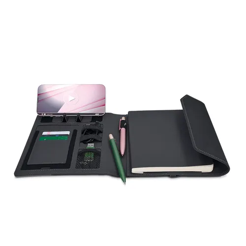 Conferencier a5 personnalisé avec chargeur a induction et batterie 5000 mah