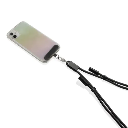 Cordon téléphone de 160cm avec câble 60W en rPET RCS LoopAmp - XD Collection