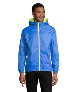 Coupe-Vent Unisexe Doublé Personnalisé Skate - SOL'S | Royal/Jaune Fluo