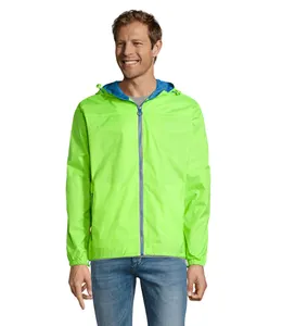 Coupe-Vent Unisexe Doublé Personnalisé Skate - SOL'S | Lime Fluo/Royal