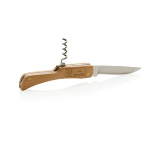 Couteau en bois personnalisable avec tire-bouchon - XD Collection