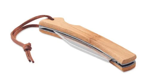 Couteau pliable en bambou personnalisable - Mansan