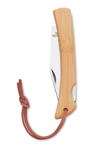 Couteau pliable en bambou personnalisable - Mansan