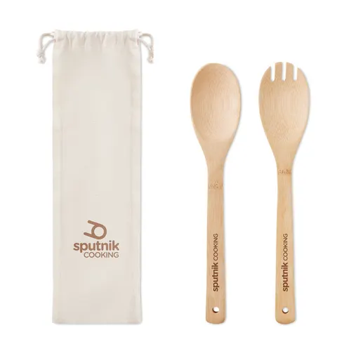 Couverts à salade en bambou personnalisables - Mayen Set
