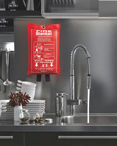 Couverture anti-feu 100x95cm personnalisable - Blake