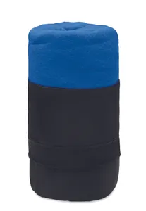 Couverture de voyage personnalisable en RPET - Musala Rpet | Bleu Royal