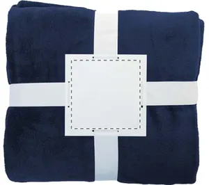 Couverture en flanelle rpet personnalisée - Vantaa | Bleu Foncé