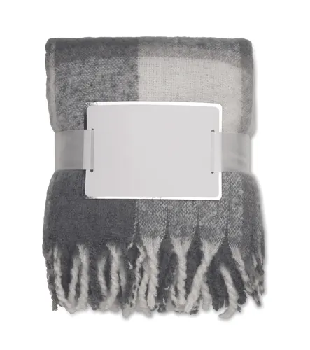 Couverture en mohair publicitaire à carreaux - Quet