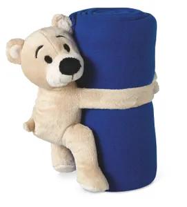 Couverture polaire personnalisée avec ours - Manta | Blue