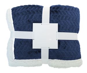 Couverture rpet personnalisée - Foglio | Bleu Foncé