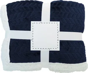 Couverture rpet personnalisée - Foglio | Bleu Foncé