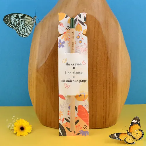 Crayon à graines étui papillon