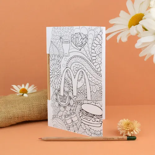 Crayon à graines mine multicolore carte à colorier