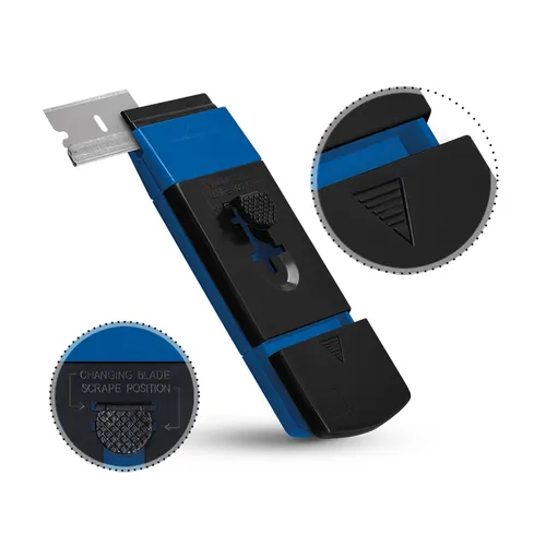 Cutter grattoir racloir publicitaire avec blocage de lame