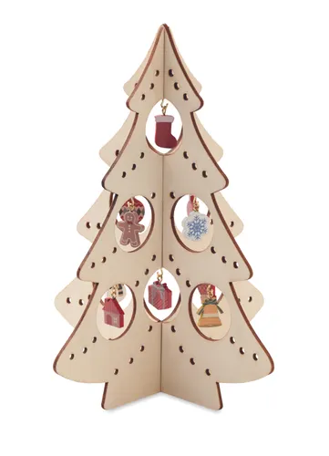 Décoration de sapin en bois personnalisable - Silueta