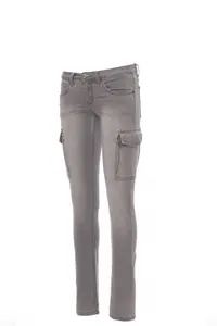 Denim denim stretch personnalisé - HUMMER LADY | Gris acier