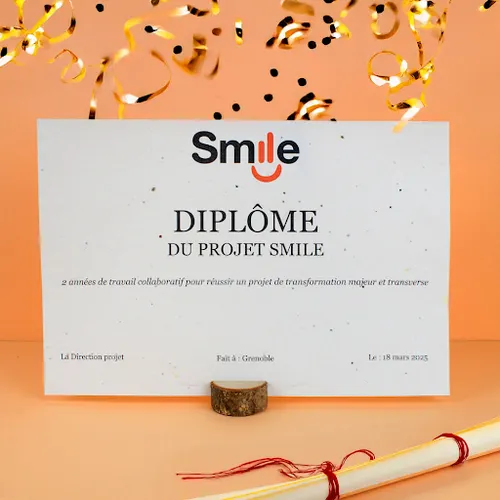 Diplôme A4 papier graines