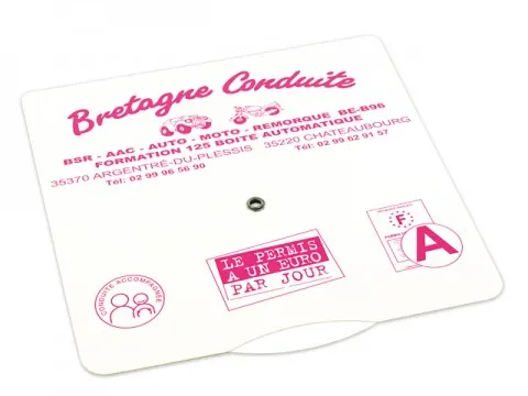 Disque de stationnement carton personnalisé 15 x 15 cm