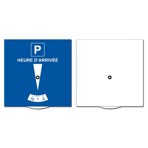 Disque de stationnement carton personnalisé 15 x 15 cm