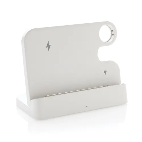 Double chargeur 15W en plastique RCS personnalisé avec emplacement iWatch - XD Collection