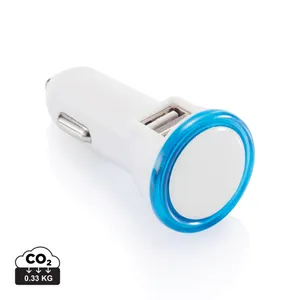 Double chargeur allume-cigare publicitaire USB 2.1A - XD Collection