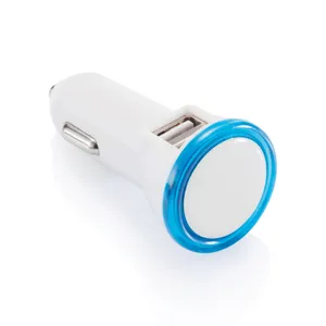 Double chargeur allume-cigare publicitaire USB 2.1A - XD Collection