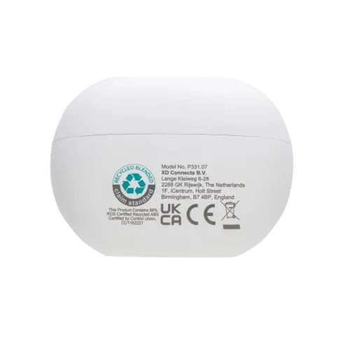 Ecouteurs hybrides ANC/ENC personnalisés en plastique recyclé RCS Prolink - XD Collection