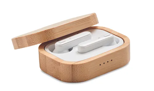 Écouteurs TWS personnalisables étui en bambou - Jazz Bamboo