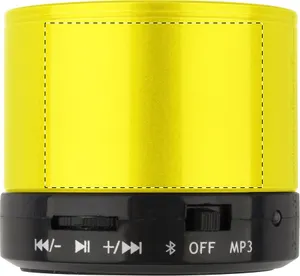 Enceinte bluetooth personnalisée - Decibel | Jaune / Noir