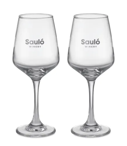 Ensemble de 2 verres à vin personnalisables - Cheers