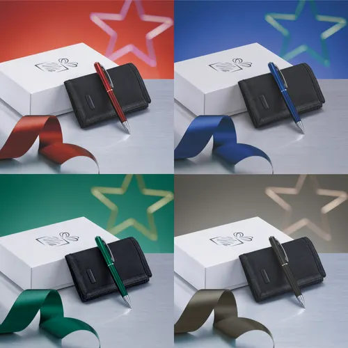 Ensemble élégant : stylo bille & portefeuille