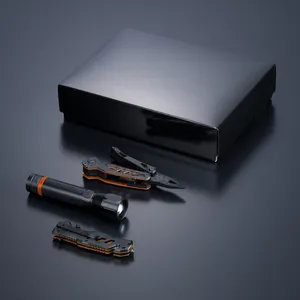 Ensemble optima IIi-b: multitool, couteau de secours et grande lampe de poche | Orange