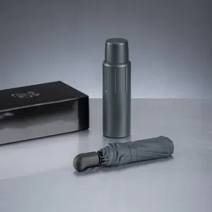 Ensemble scandic : thermos sous vide & parapluie automatique | Gris