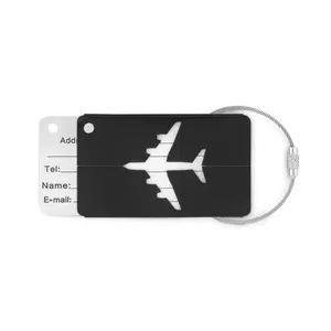 Etiquette à bagage en aluminium personnalisable - Fly Tag | Black
